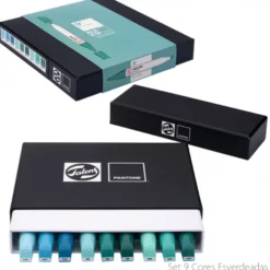 Conjunto Marcadores Cores Azuis Pantone Talens