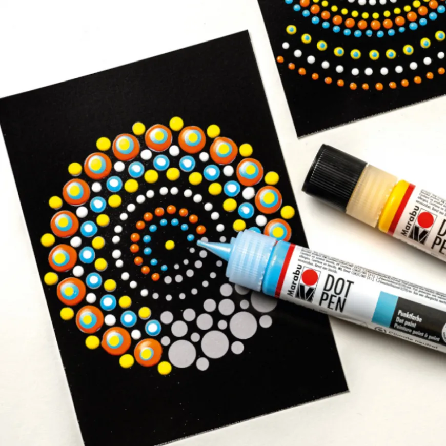 Conjunto Marcadores Dot Mandala Marabu