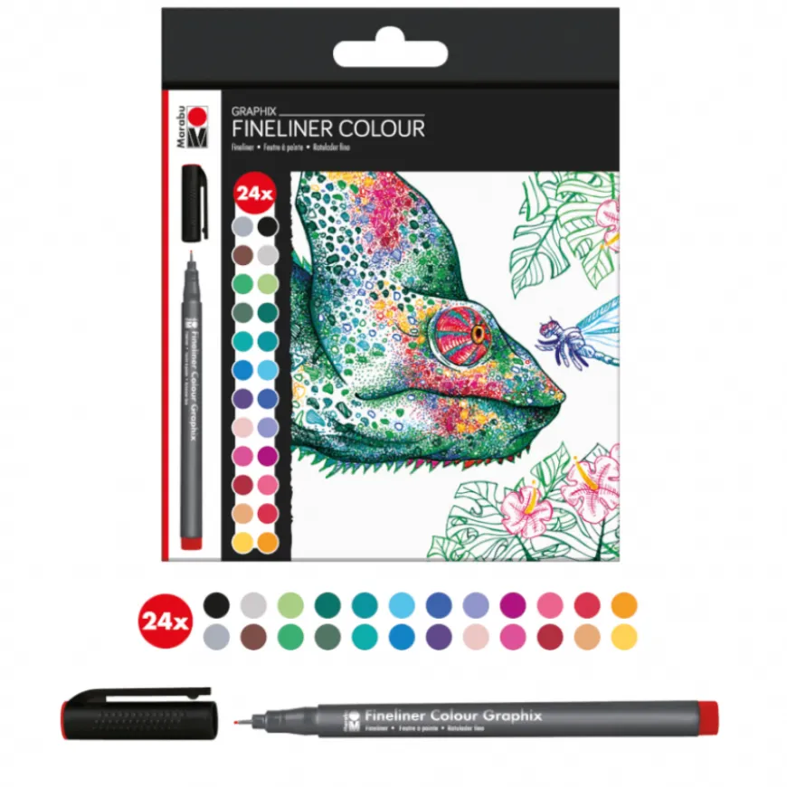 Conjunto Marcadores Fineliner Colour Marabu