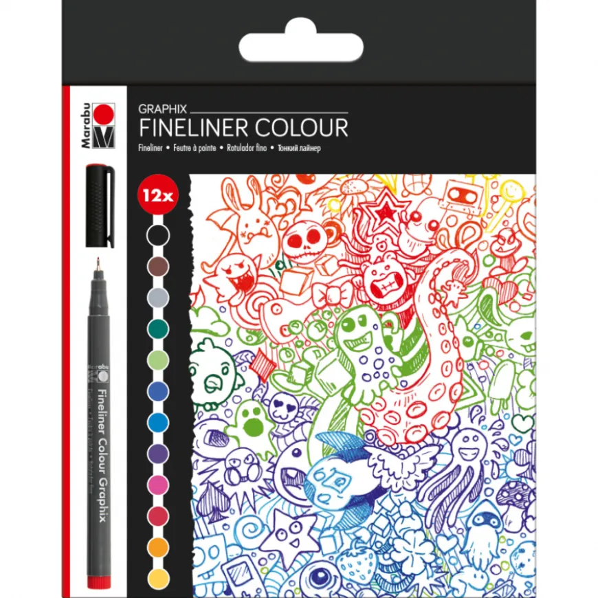 Conjunto Marcadores Fineliner Colour Marabu
