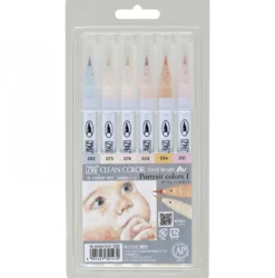 Conjunto Marcadores Pincel Clean Color Retrato ZIG