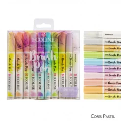 Conjunto 10 Marcadores Pincel Ecoline Talens