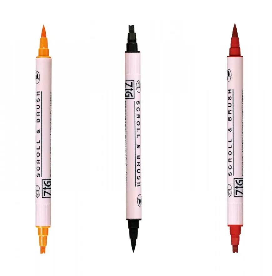 Conjunto Marcadores Scroll & Brush ZIG