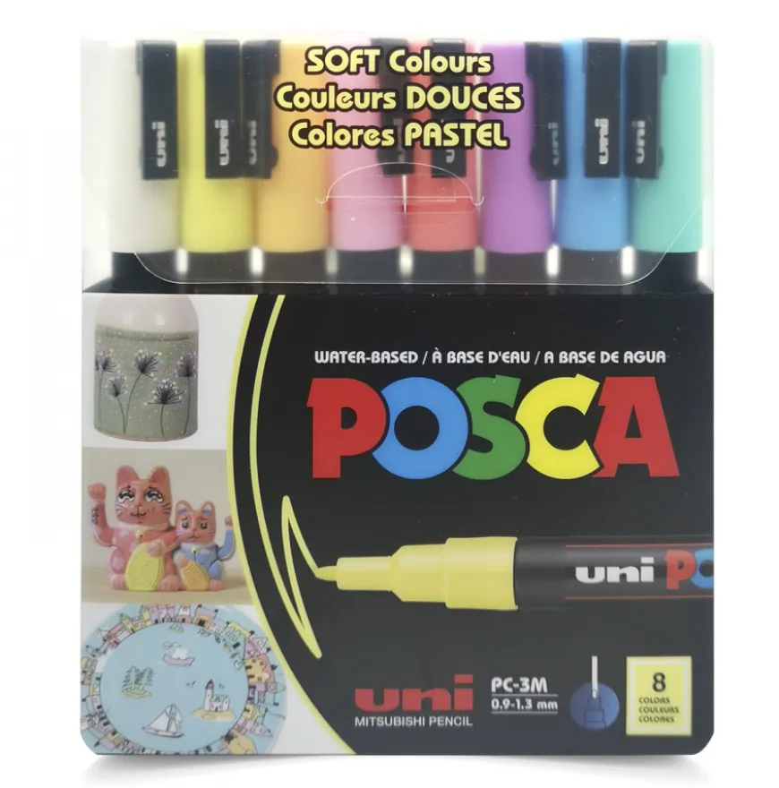 Conjunto Marcadores Soft Colors PC-3M Posca