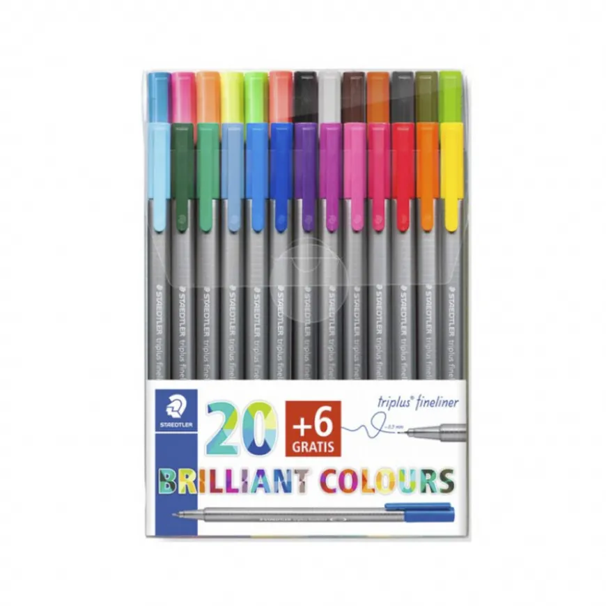 Conjunto Marcadores Triplus Fineliner Staedtler