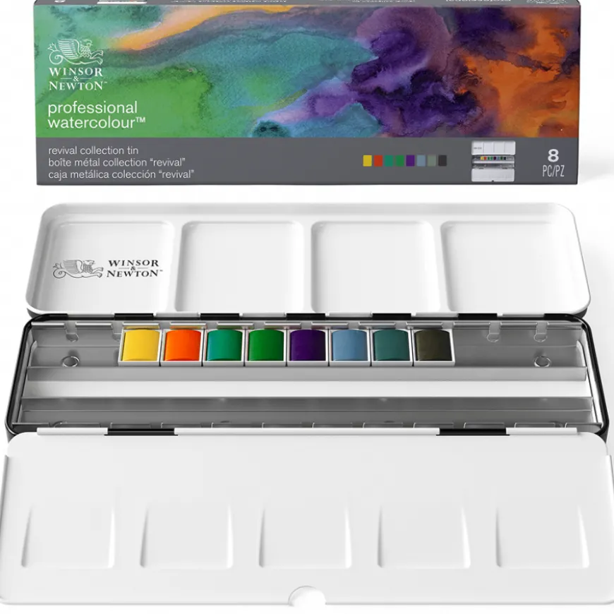 Conjunto Pastilhas Aguarela Profissional Revival Winsor & Newton