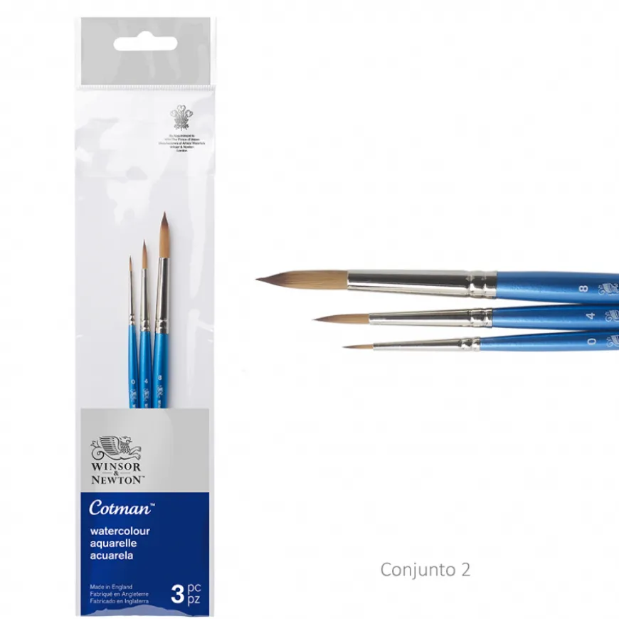 Conjunto Pincéis Redondos Aguarela Cotman Winsor & Newton