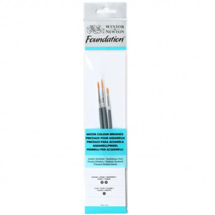Conjunto Pincéis Sintéticos Aguarela Foundation Winsor & Newton