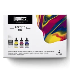 Conjunto Pouring Tinta Acrílica Ink Cores Primárias Liquitex