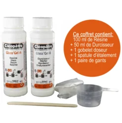 Conjunto Resina Epoxy Glass Lack Cléopâtre