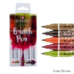 Conjunto Temático 5 Marcadores Pincel Ecoline Talens