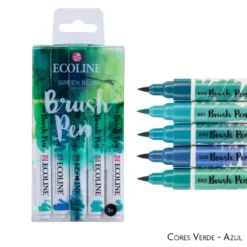 Conjunto Temático 5 Marcadores Pincel Ecoline Talens