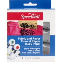 Conjunto Tintas Gravura Papel e Tecido Speedball