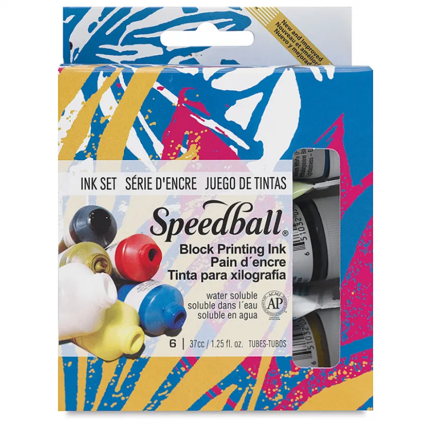 Conjunto Tintas Linóleo Solúveis em Água Speedball