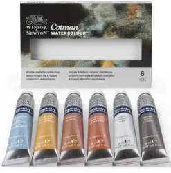 Conjunto Tubos Aguarela Metálica Cotman Winsor & Newton