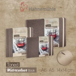 Diário Gráfico Aguarela Toned Watercolour Bege Hahnemühle
