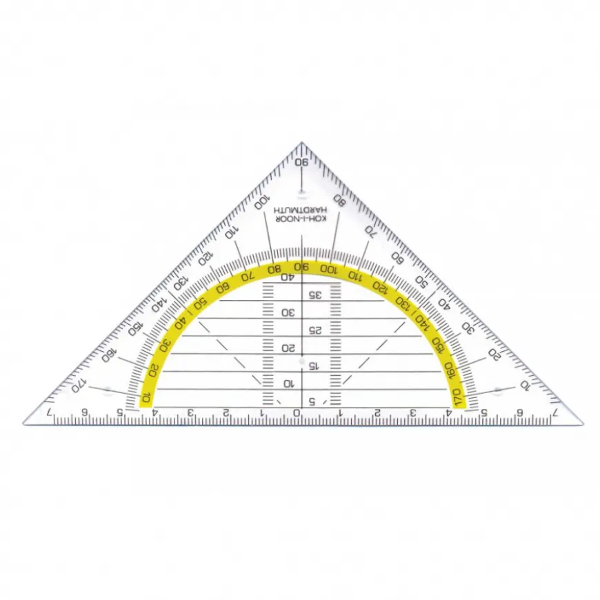 Esquadro Transparente com Escala Koh-I-Noor