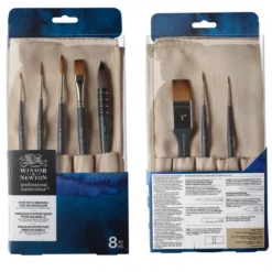 Estojo Pano Pincéis Sintéticos Aguarela Artist Winsor & Newton