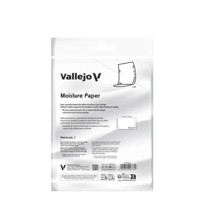 Folhas para Paleta Húmida Vallejo