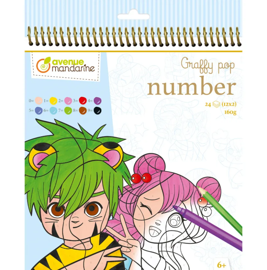 Livro Colorir por Números Avenue Mandarine