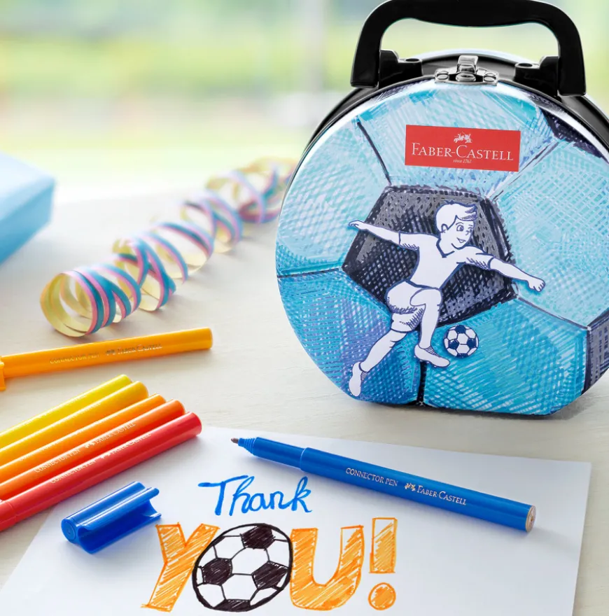 Mala Futebol Marcadores Connector Faber-Castell