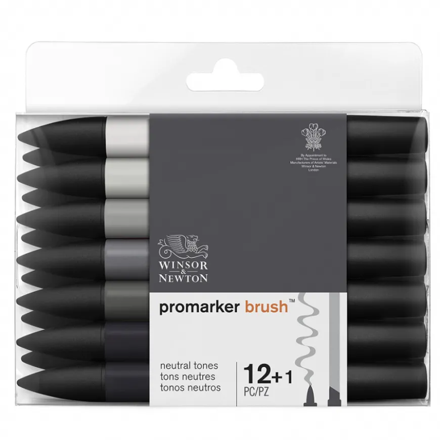 Set Marcadores Promarker Brush Tons Cinza Winsor & Newton