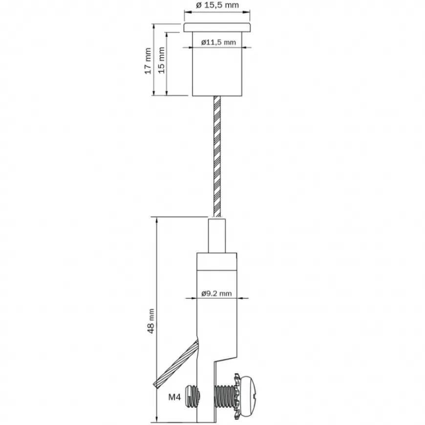 Sistema Suspensão de Teto com Suporte Painel 10mm STAS