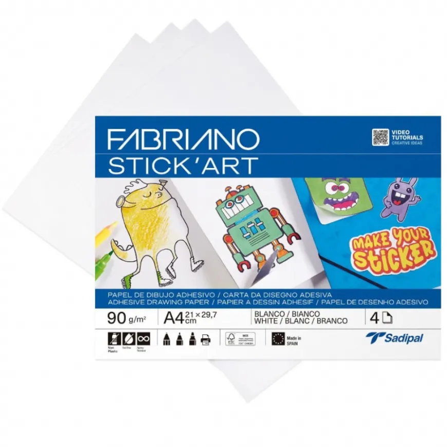 Stick´Art Papel de Desenho Adesivo Fabriano