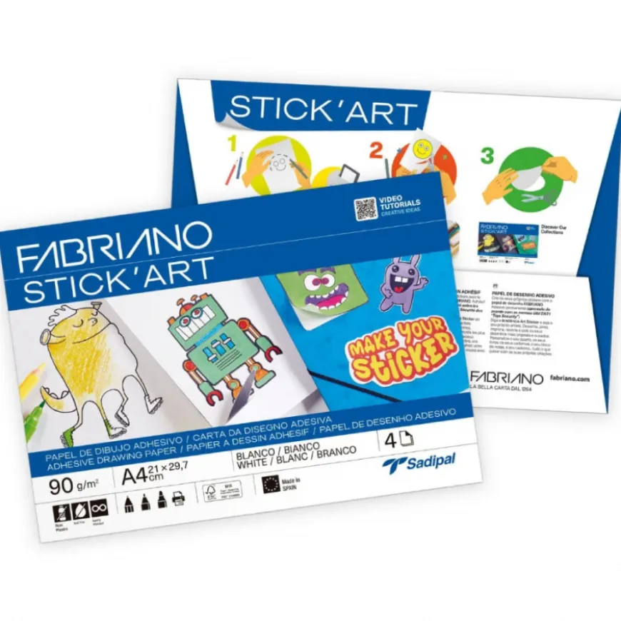 Stick´Art Papel de Desenho Adesivo Fabriano