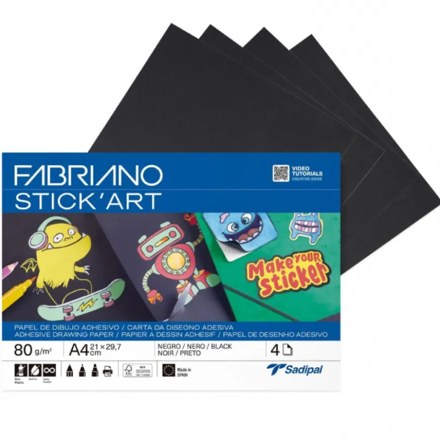 Stick´Art Papel de Desenho Adesivo Fabriano