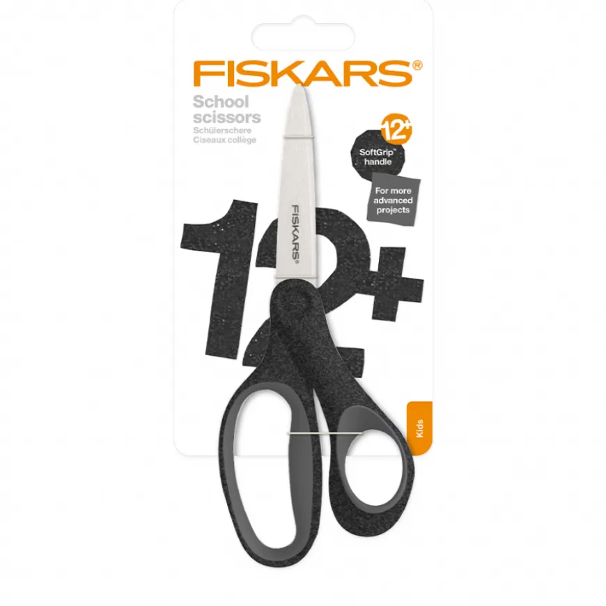 Tesoura Estudante Purpurinas Soft Grip Fiskars