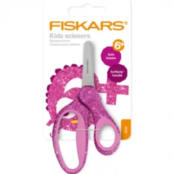 Tesoura Rosa Infantil Softgrip + 6 Fiskars