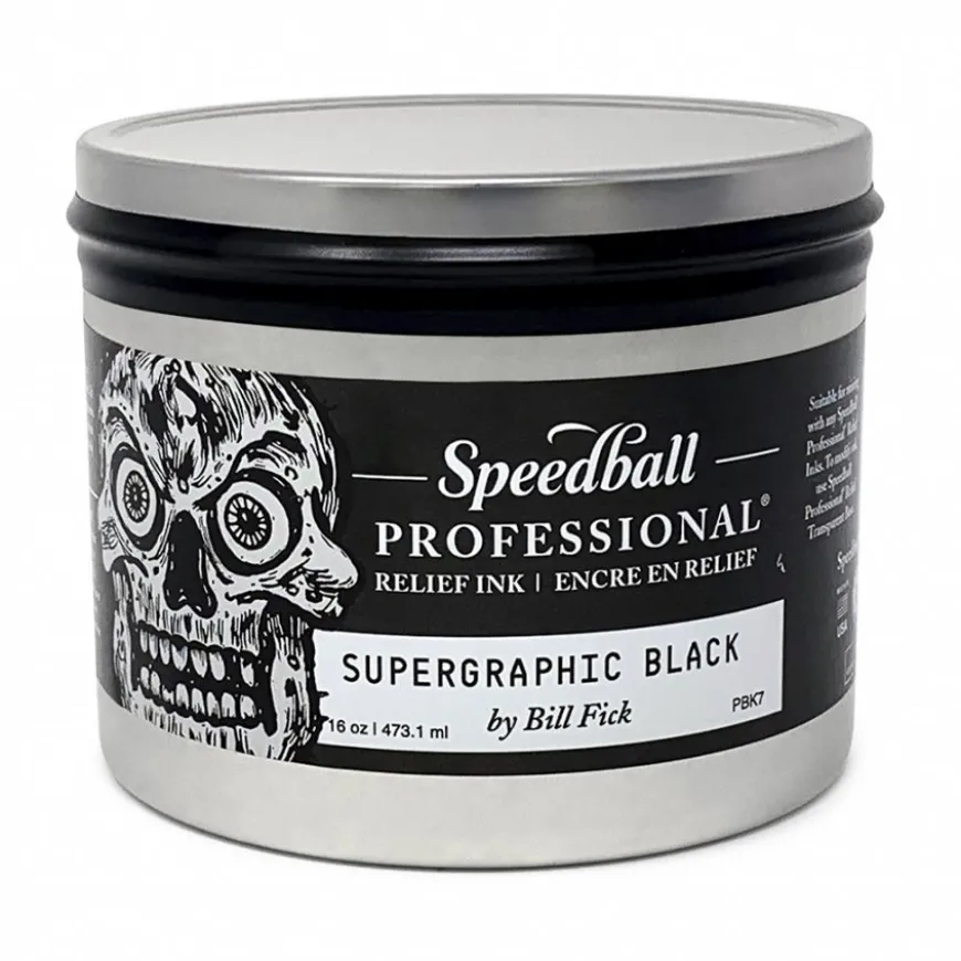 Tinta Impressão Preto Supergráfico Professional Speedball